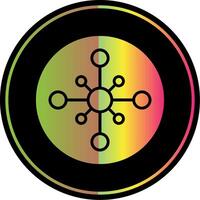 Network Hub Glyph Due Color Icon Design vector