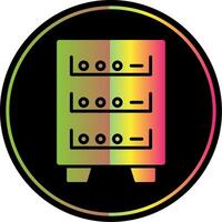 Server Cabinet Glyph Due Color Icon Design vector