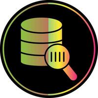 Database Scanning Glyph Due Color Icon Design vector