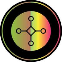 Connect Glyph Due Color Icon Design vector