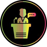 Leader Chat Glyph Due Color Icon Design vector