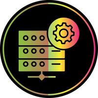 Dedicated Server Glyph Due Color Icon Design vector