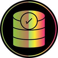 Database Glyph Due Color Icon Design vector