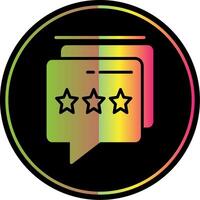 Feedback Chat Glyph Due Color Icon Design vector