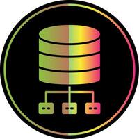 Database Architecture Glyph Due Color Icon Design vector