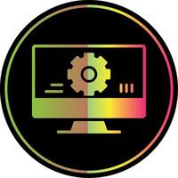 Monitoring Software Glyph Due Color Icon Design vector