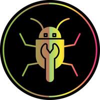 Bug Fixing Glyph Due Color Icon Design vector