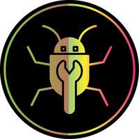 Bug Fixing Glyph Due Color Icon Design vector