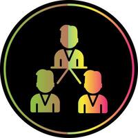 Seo Group Glyph Due Color Icon Design vector