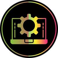 Laptop Glyph Due Color Icon Design vector