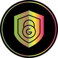 social medios de comunicación seguridad glifo debido color icono diseño vector