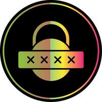 Security Password Glyph Due Color Icon Design vector