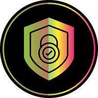 Security Check Glyph Due Color Icon Design vector
