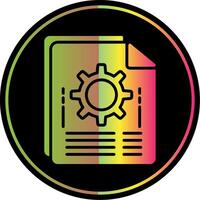 Page Glyph Due Color Icon Design vector