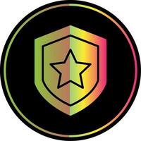 Shield Glyph Due Color Icon Design vector