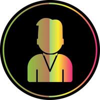 Person Avatar Glyph Due Color Icon Design vector