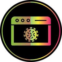 Web Page Infection Glyph Due Color Icon Design vector