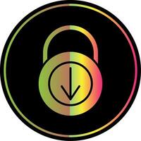 Security Download Glyph Due Color Icon Design vector