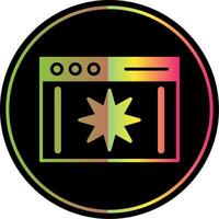 Page Quality Glyph Due Color Icon Design vector
