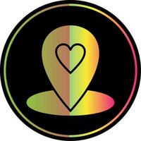 Valentine day Glyph Due Color Icon Design vector
