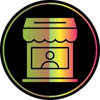 Seller Glyph Due Color Icon Design vector