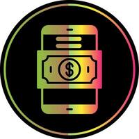 Mobile Payment Glyph Due Color Icon Design vector