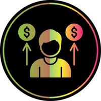 Business Man Glyph Due Color Icon Design vector