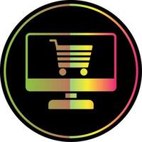 E-commerce Optimization Glyph Due Color Icon Design vector