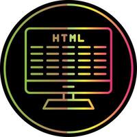 web desarrollo línea degradado debido color icono diseño vector