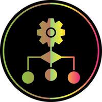 Algorithm Glyph Due Color Icon Design vector