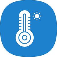 Thermometer Glyph Curve Icon Design vector