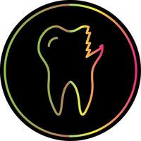 Broken Tooth Line Gradient Due Color Icon Design vector