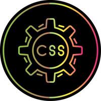 Css Coding Line Gradient Due Color Icon Design vector