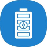 Battery Glyph Curve Icon Design vector