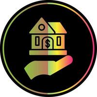 Buy A house Glyph Due Color Icon Design vector