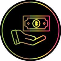 Cash Line Gradient Due Color Icon Design vector