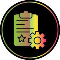 Quality Control Glyph Due Color Icon Design vector