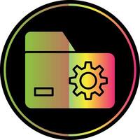 Folder Management Glyph Due Color Icon Design vector