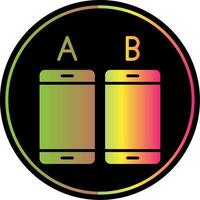 Ab Testing Glyph Due Color Icon Design vector