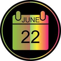 June Glyph Due Color Icon Design vector