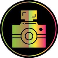 fotografía glifo debido color icono diseño vector