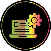 Data Management Glyph Due Color Icon Design vector