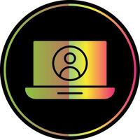 User Profile Glyph Due Color Icon Design vector