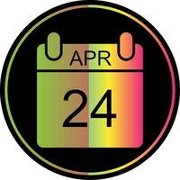 April Glyph Due Color Icon Design vector