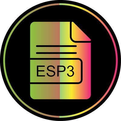 ESP3 File Format Glyph Due Color Icon Design
