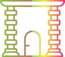 Archway Line Gradient Due Color Icon Design vector