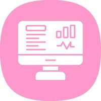 Dashboard Glyph Curve Icon Design vector