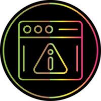 Warning Line Gradient Due Color Icon Design vector