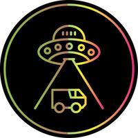 Ufo Line Gradient Due Color Icon Design vector