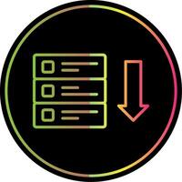 Database Line Gradient Due Color Icon Design vector